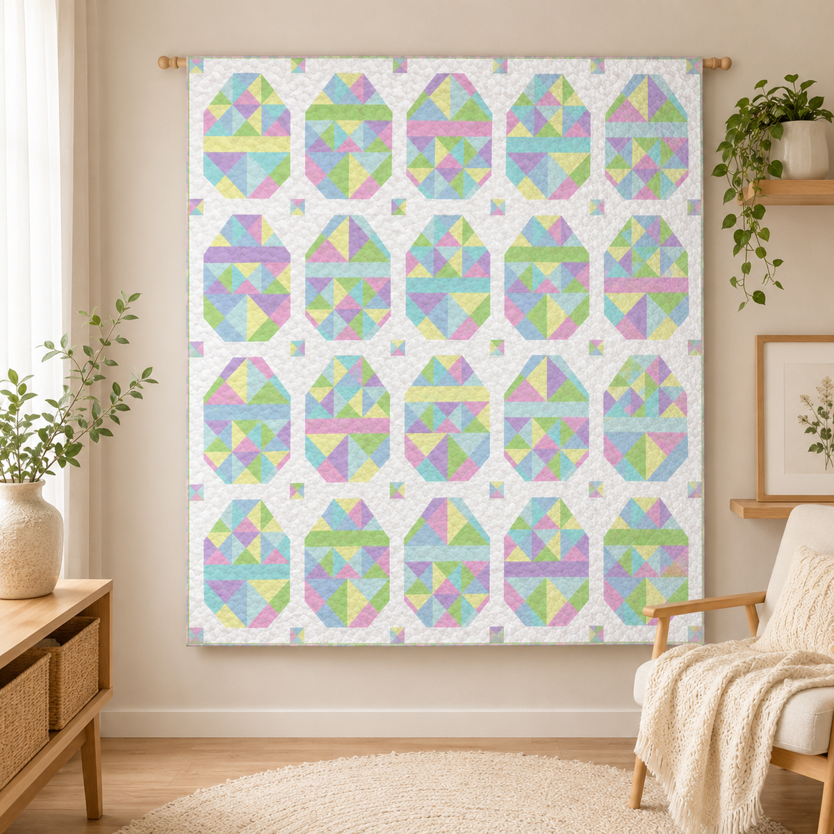 Prism Egg Parade Quilt Pattern