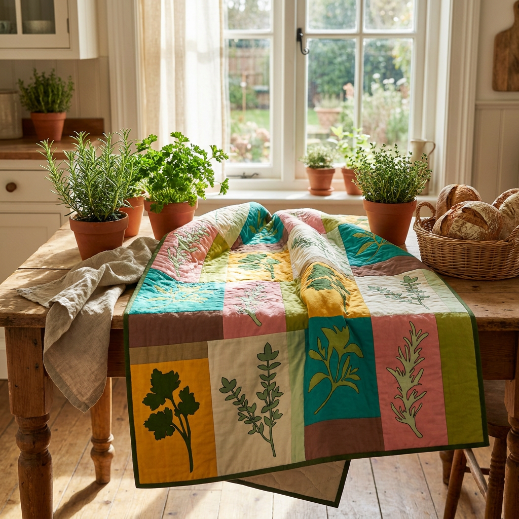 Gathered Herbs Quilt Pattern