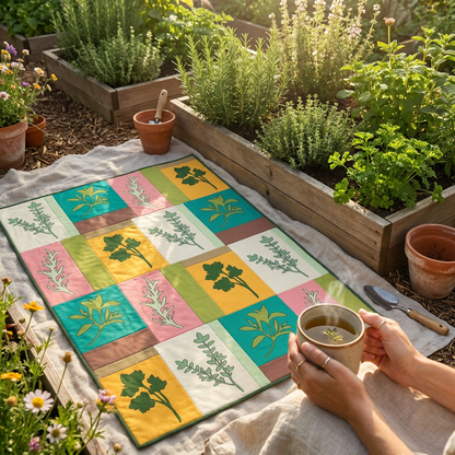 Gathered Herbs Quilt Pattern