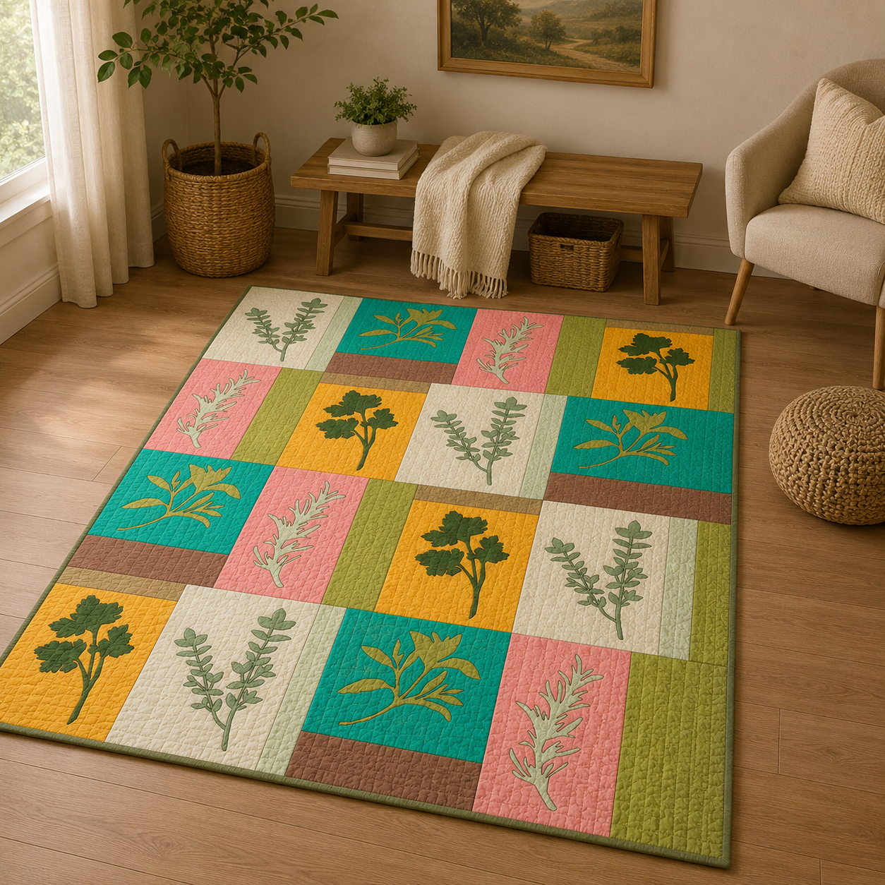 Gathered Herbs Quilt Pattern