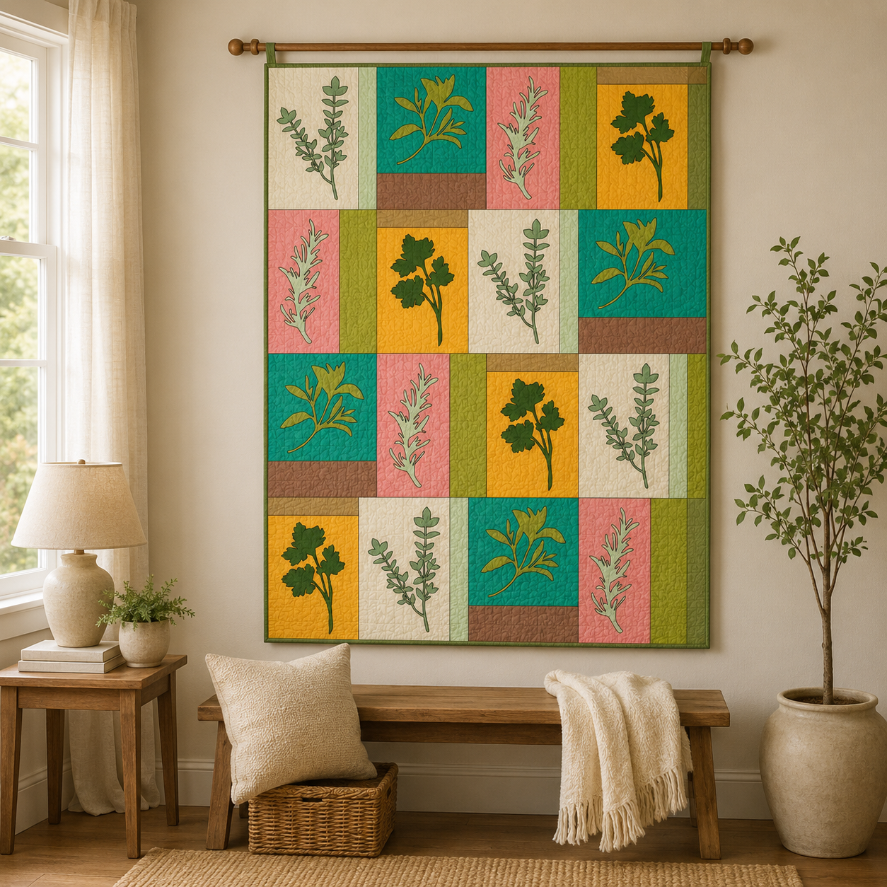 Gathered Herbs Quilt Pattern