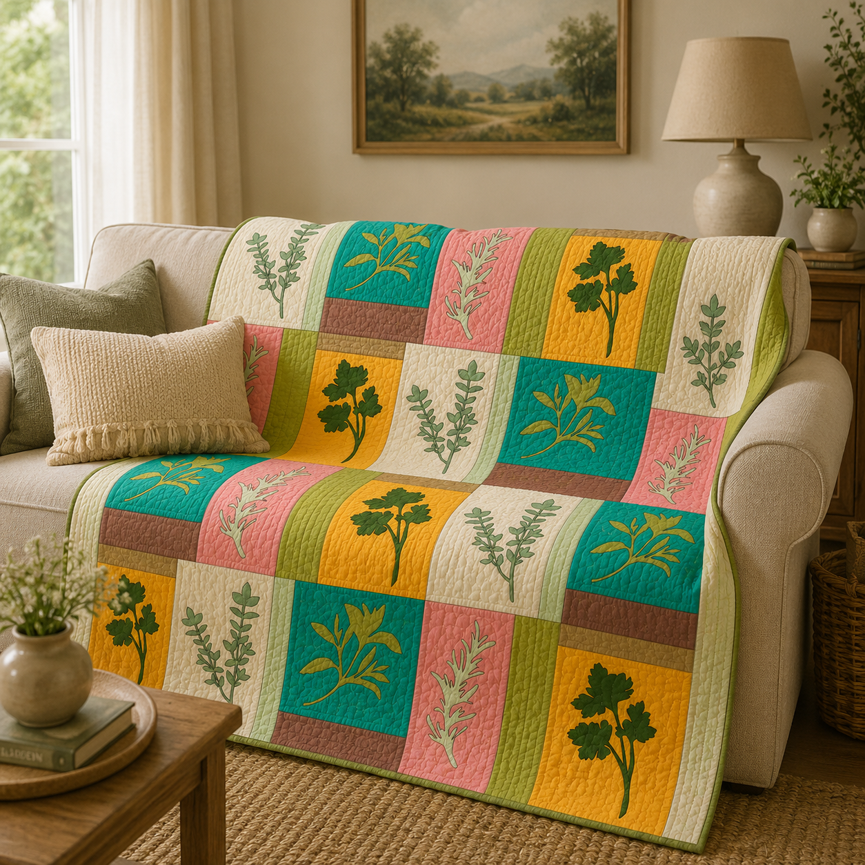 Gathered Herbs Quilt Pattern